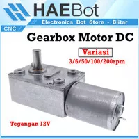[HAEBOT] Gearbox Gear Box Motor Dinamo DC 12V ZGY370 Rpm 3 6 50 100 20
