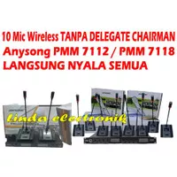 mic wireless anysong pmm 7112 anysong pmm 7118 10 mic langsung pakai