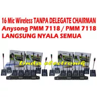 mic wireless anysong pmm7118 anysong pmm 7118 16 mic langsung pakai