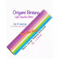 isi 100 Kertas Origami Bintang Star Paper Quilling LIGHT ATK1475BT