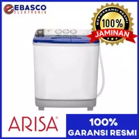 Mesin Cuci Arisa 2 Tabung Aw 8875 - Kapasitas 8 Kg Dengan Filter Air