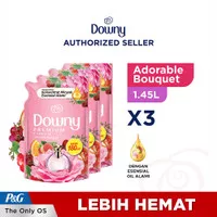 Downy Pelembut & Pewangi Pakaian Adorable Bouquet Refill 1.45L - Isi 3