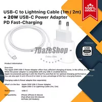 Adaptor Charger Iphone 18W USB C + Kabel Iphone 11 Pro Max Original