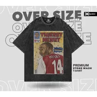 Kaos THIERRY HENRY Stone Wash Oversize / TSHIRT ARSENAL Vintage