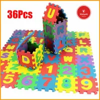 Mainan Edukasi Anak Balita EVA Puzzle mengenal Angka Huruf 36 Pcs/Set