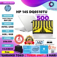 Laptop HP 14S DQ0508TU Intel Celeron N4120 4GB 256ssd 14.0HD W10+OHS