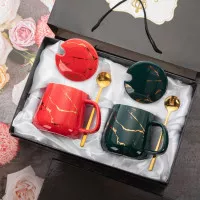 Marble Mug Set / Gelas Keramik Cangkir Kopi Teh Hampers Souvenir Kado