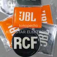 Emblem Logo JBL RCF untuk Box Kotak Speaker Label Tempel Plat