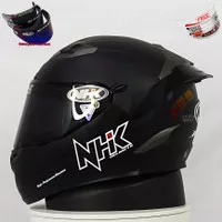 NHK RX9 PAKET GANTENG SOLID BLACK DOFF HELM NHK FULL FACE ORIGINAL