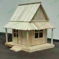 Miniatur Rumah Sederhana Dari Stik Es Krim