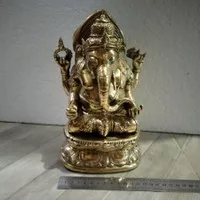 Patung Dewa Ganesha Kuningan Antik 000114