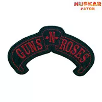 Patch / Emblem bordir Guns N Roses Band Font Red