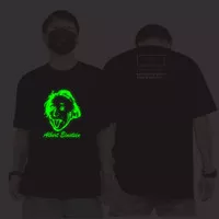 Kaos Aesthetic ALBERT EINSTEIN Glow In The Dark - Tshirt Pria Wanita