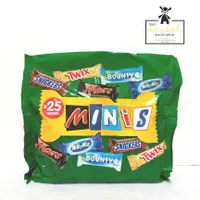 Coklat Mini`s Mix, 25 pcs,500 gr, Snickers,Mars, Bounty,Twix, Milkyway