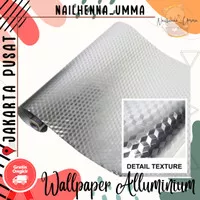 wallpaper aluminium foil anti minyak / wallpaper sticker dapur kompor
