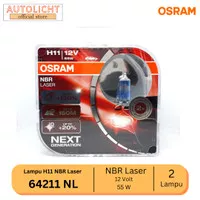 Lampu Mobil H11 NBR Laser Next Generation Osram H11 64211 NL