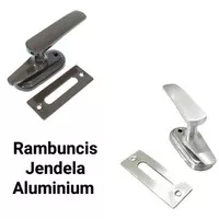 Rambuncis Kunci jendela Aluminium Kayu / Grendel Handle Kunci Slot