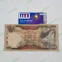 Koleksi Uang Kertas Kuno Indonesia 5000 Rupiah Penjala Tahun 1975