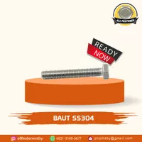 BAUT HEXAGON STAINLESS STEEL 304, M10 X 55 Kunci 17 P1.50