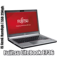 Laptop Fujitsu E736 Core i5 Gen 6 SSD 256GB Ram 8gb Mulus Ringan nbf2