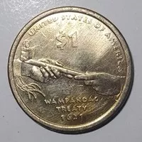 Uang koin kuno Negara Amerika Nominal 1 Dollar Liberty Tp 1537