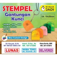 Stempel Flash/Stamp Ganci Nama|NIP|Dokter|Perawat|Bidan|1 Warna - 1028