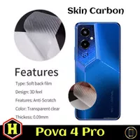 Garskin Carbon TECNO POVA 4 PRO Skin Carbon Pelindung Premium Quality