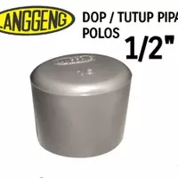 Dop pipa 1/2" inch Tutup pipa pvc polos tanpa drat 1/2" Cap Langgeng