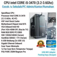 CPU KOMPUTER CORE i5 | SSD 240GB | Online Shop - Kantor - Sekolah
