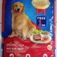 Dry Dog Food Smart Heart Roast Beef Flavor Adult 1 KG (REPACK)