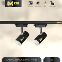 Paket Lampu Sorot 1 set isi 2 + Rel 1M LED Track Light Fitting E27