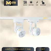 Paket Lampu Sorot 1 set isi 2 + Rel 1M LED Track Light Rel Spotlight