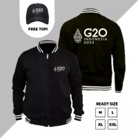 Jaket Varsity Logo G20 INDONESIA 2022 - Jaket Komunitas Gratis topi