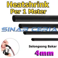 Selongsong Bakar Kabel 4mm pelindung kabel bakar heatshrink 4mm