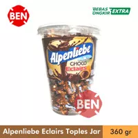 Alpenliebe Eclairs Toples Jar 360g 360gr 100 Butir - Chocolate Caramel