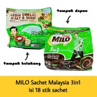 Minuman Cokelat Nestle Milo Activ-Go Stik Sachet Instant 3in1 Malaysia