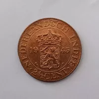 Koin Benggol 2.5 cent Nederlandsch Indie 1945