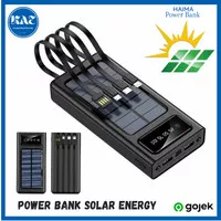 Power Bank Tenaga Surya Solar Panel Cell Energy 2 Port 20000mAh