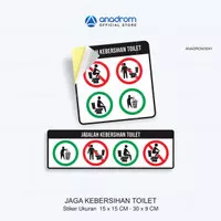 Stiker Toilet 30X9 cm | Stiker Jaga Kebersihan Toilet | Anadrom 3041