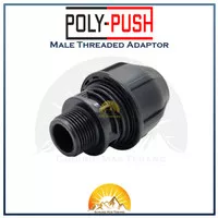 Poly Push HDPE Fitting 32 x 1" Male Threaded Adaptor Sok Drat Luar MTA