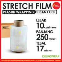 PLASTIK STRETCH FILM WRAP - WRAPPING BENING 10CM X 250M DUS OJOL