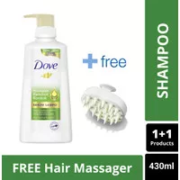 Dove Shampoo Perawatan Rambut Rontok - 430Ml + Hair Massager