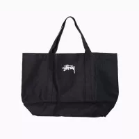 Stussy Small Logo Embroidered Fall Edition Black Tote Bag