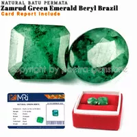 Natural Batu Permata Zamrud Green Emerald Beryl Brazil Include Sertifi