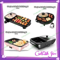 Mini Electric Hotpot Steamboat Grill Pan BBQ Shabu 2in1 Panci Panggang