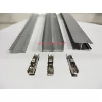 U,M,H Silver Etalase Aluminium / Rel Kaca Showcase Etalase