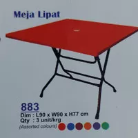 meja lipat phylia 883 warna merah