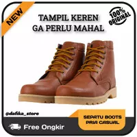 SEPATU SNEAKERS BOOTS PRIA TALI CASUAL COWOK GAYA KEREN PREMIUM