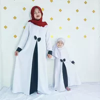 gamis couple ibu dan anak terbaru putih sarah muslim collection