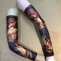 Manset Tangan Arm Sleeve Olahraga Motif Tattoo Tato Pelindung UV